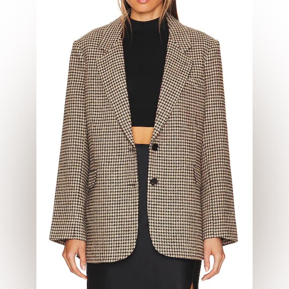 ASTR The Label Rachel Houndstooth Blazer